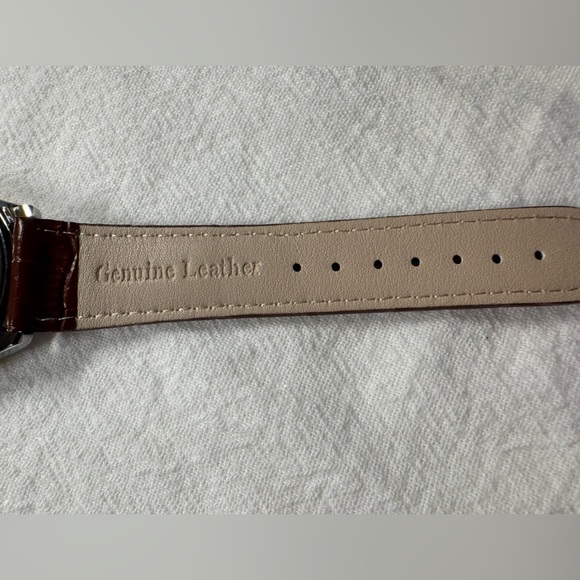 Blue Quartz Watch for Men Leather Band Waterproof Luminous Date Week NEW - Picture 4 of 11